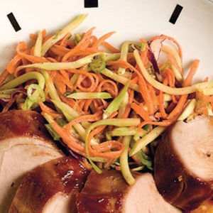 Hoisin Pork Tenderloin with Asian Carrot Salad