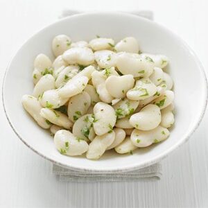 Hot butter bean salad with lemon