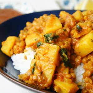 Indian red lentil and potato dhal