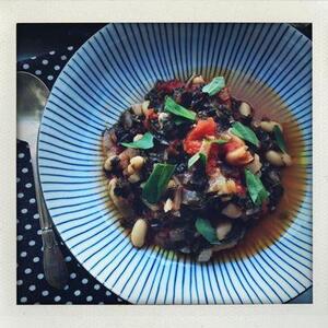 Kale, Tomato + White Bean Stew