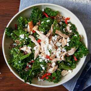 Kale Salad with Quinoa & Chicken