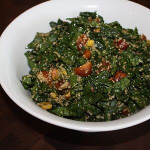 Kale and Date Salad with Quinoa and Pistachios