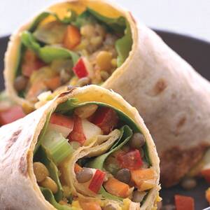 Lentil, Apple, and Turkey Wrap