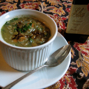 Lentil Soup with dry sherry and balsamic vinegar