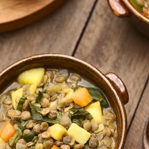 Lentil Stew with Spinach and Potatoes