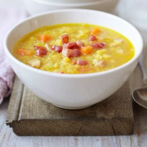 Lentil & bacon soup