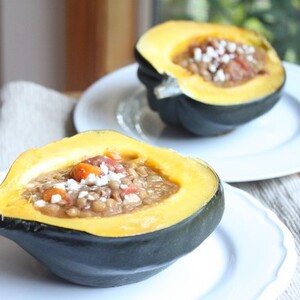 Lentil Soup in Acorn Squash Bowls