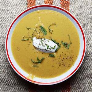 Lentil Soup with Caraway and Minted Yogurt