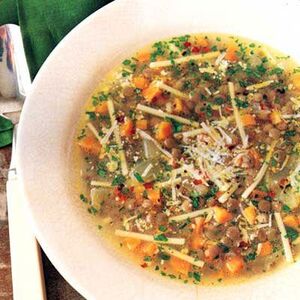 Lentil and Linguine Soup