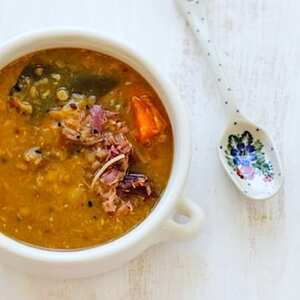 Lentil Coconut and Ham Hock Soup