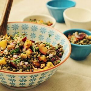 Lentil & Stone Fruit Salad