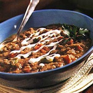 Lentil Soup with Roasted Vegetables