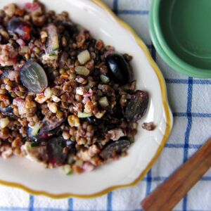 Lentil-Walnut Salad with Grapes & Feta