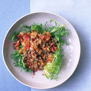 Lentil Salad with Bacon and Frisee