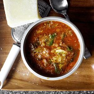 Lentil Soup With Sausage, Chard And Garlic