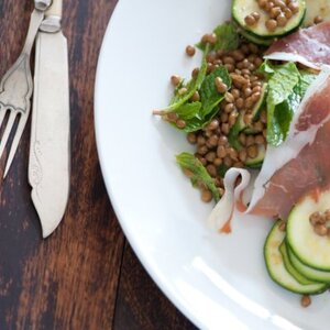 Lentil & Raw Zucchini Salad