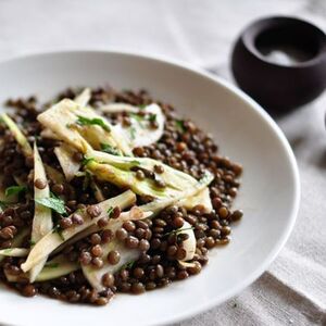 Lentil and fennel salad with parsley