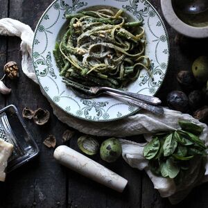 Ligurian Pasta with Pesto and Green Beans