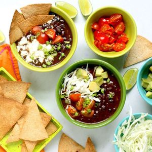 Loaded Black Bean Nacho Soup