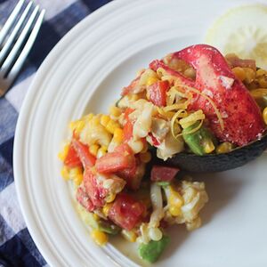 Lobster Salad with Avocado, Corn and Tomatoes