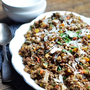 Lunch Recipe: Colorful Lentil Salad with Walnuts & Herbs