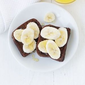 Malt loaf with banana & honey