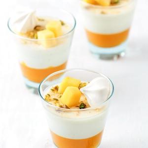 Mango And Vanilla Bean Buttermilk Panna Cottas