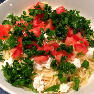 Mediterranean "Salad Pasta" (not to be confused with "Pasta Salad")