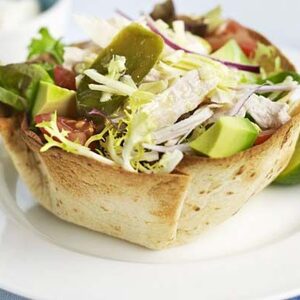 Mexican turkey salad bowl