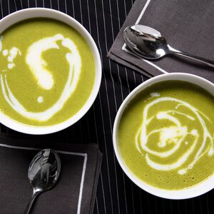 Minty Garlic Scape Soup