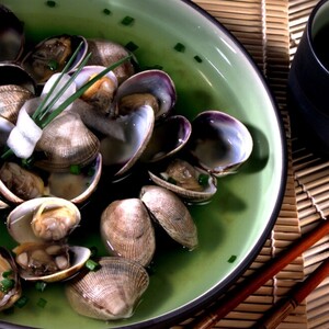 Miso soup with Manila clams