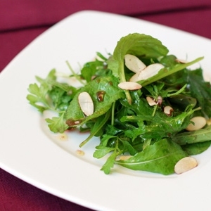 Mixed Green Salad with Pomegranate Dressing and Toasted Almonds recipes