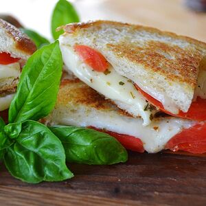 Mozzarella, Tomato & Oregano Grilled Cheese