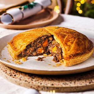 Mushroom bourguignon pithivier