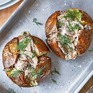 Mushroom jacket potatoes