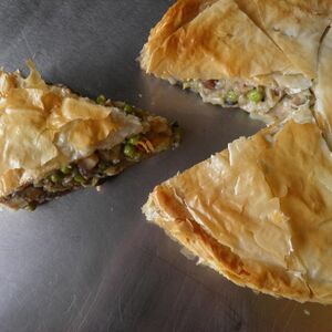 Mushroom and Pea Tart (vegan friendly)