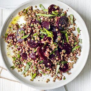 Mustardy beetroot & lentil salad