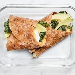 No-Cook Lunch Idea: Chickpea, Avocado, and Egg Wrap