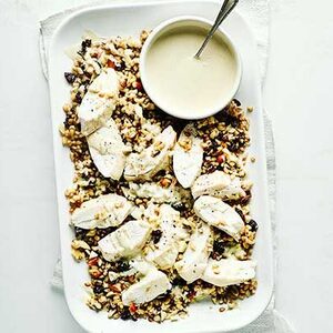 Nutty chicken grain salad