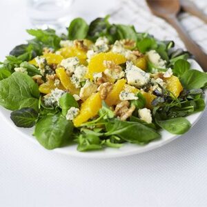 Orange, walnut & stilton salad