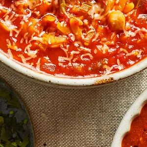 Orzo & chickpea soup