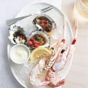 Oysters With Black Vinegar And Tomato