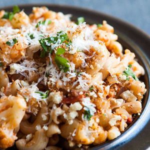 Pasta with Cauliflower, Tomato, and Parmesan