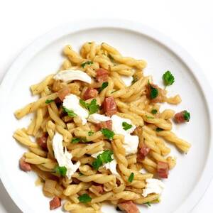 Pasta with Pancetta and Miso