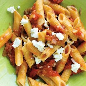 Pasta with Eggplant-Tomato Relish