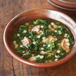 Pastina and Kale Soup with Andouille