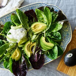 Pea, Asparagus & Avocado Salad With Burrata