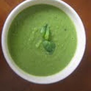 Pea and leek soup