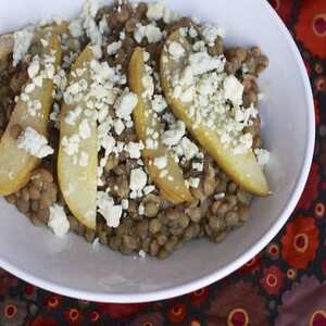 Pear, Gorgonzola, and Lentil Salad