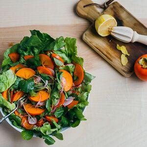 Persimmon, Radish, and Watercress Salad